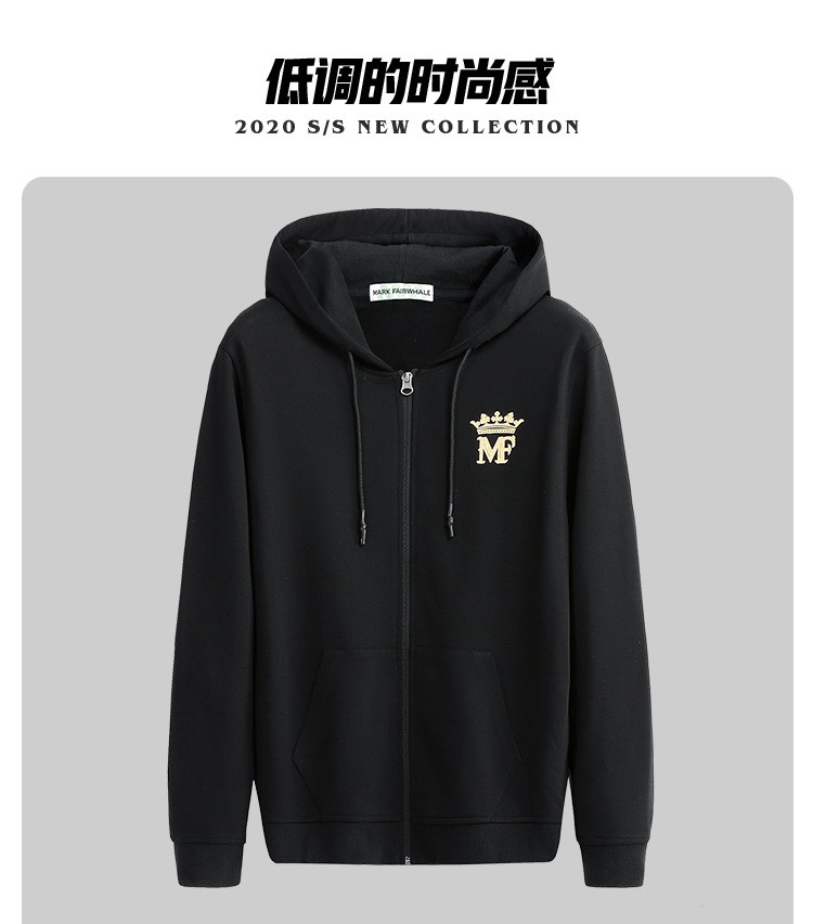 【简约百搭】秋季新款潮流休闲时尚连帽印花男式卫衣