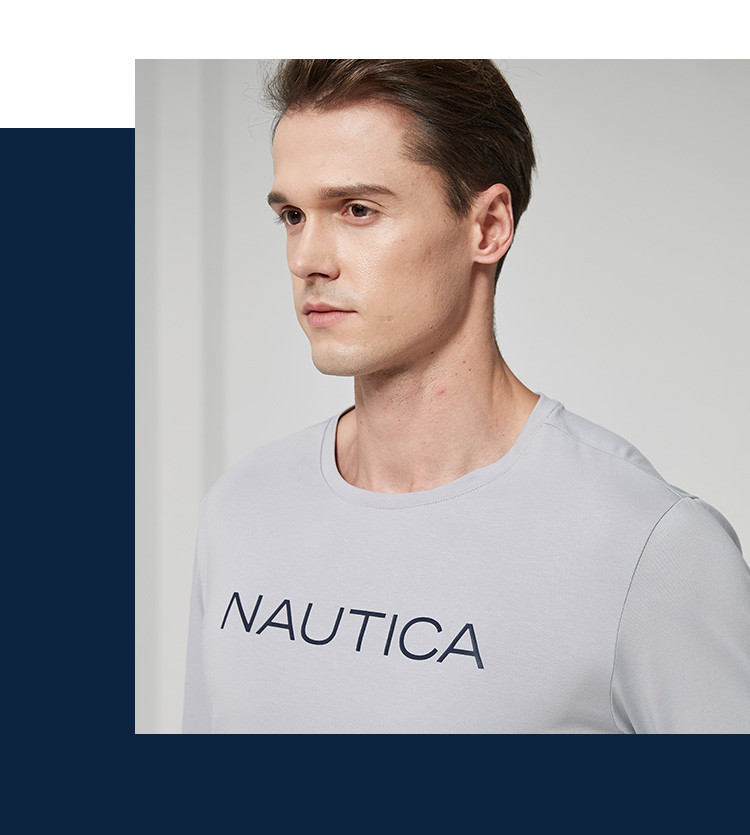 Nautica Underwear 春季男士圆领长袖家居上衣男款