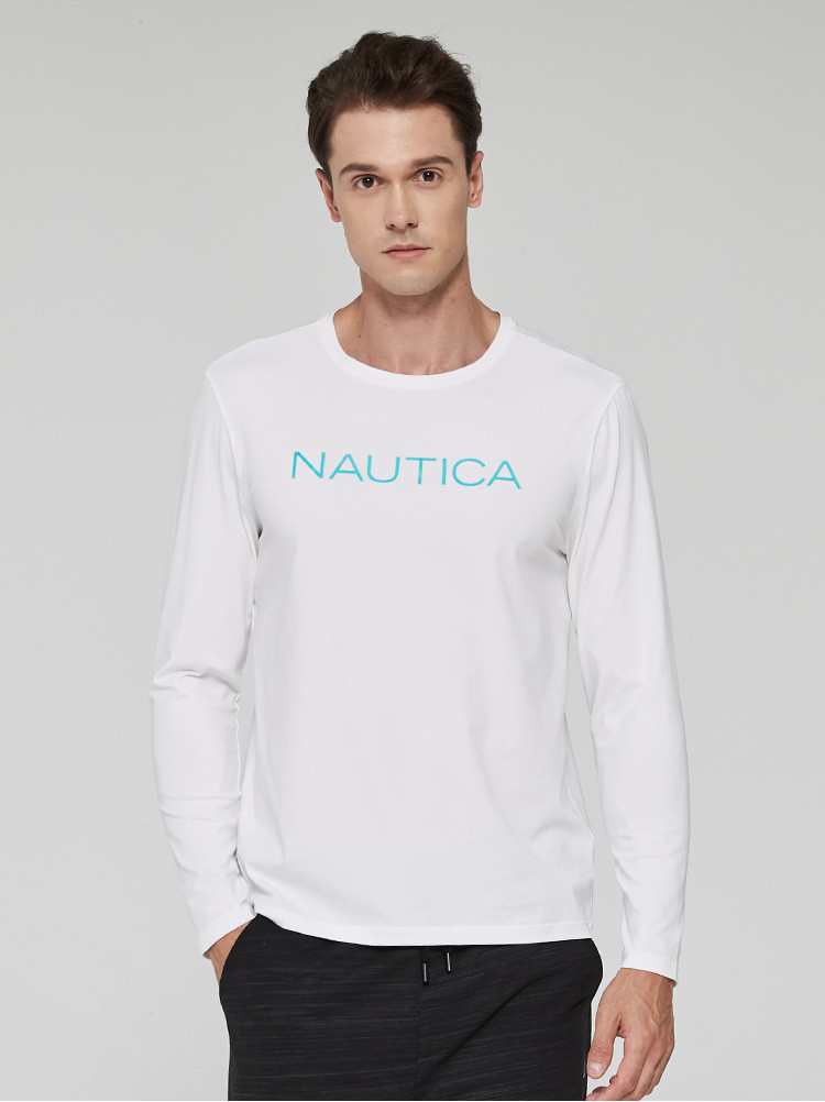 Nautica Underwear 春季男士圆领长袖家居上衣男款