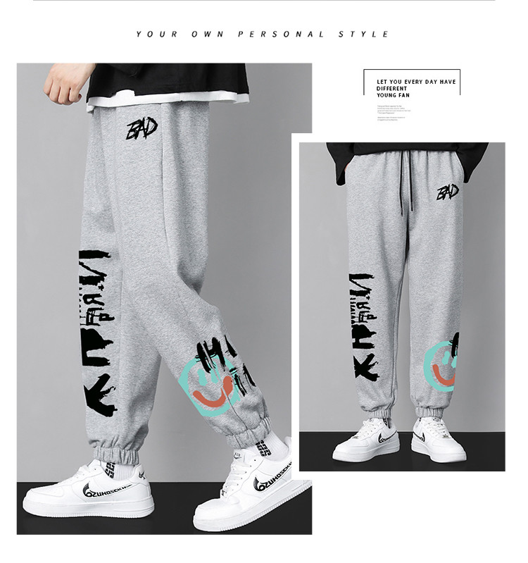 休闲裤男潮牌爆款推荐时尚百搭束脚裤宽松舒适卫裤男士运动裤子男