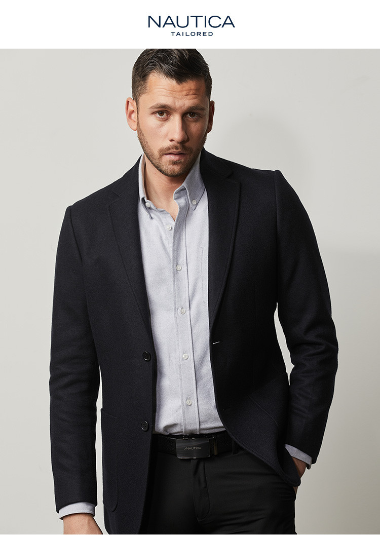 Nautica Tailored【绵羊毛】春季男士西服外套男西装单西