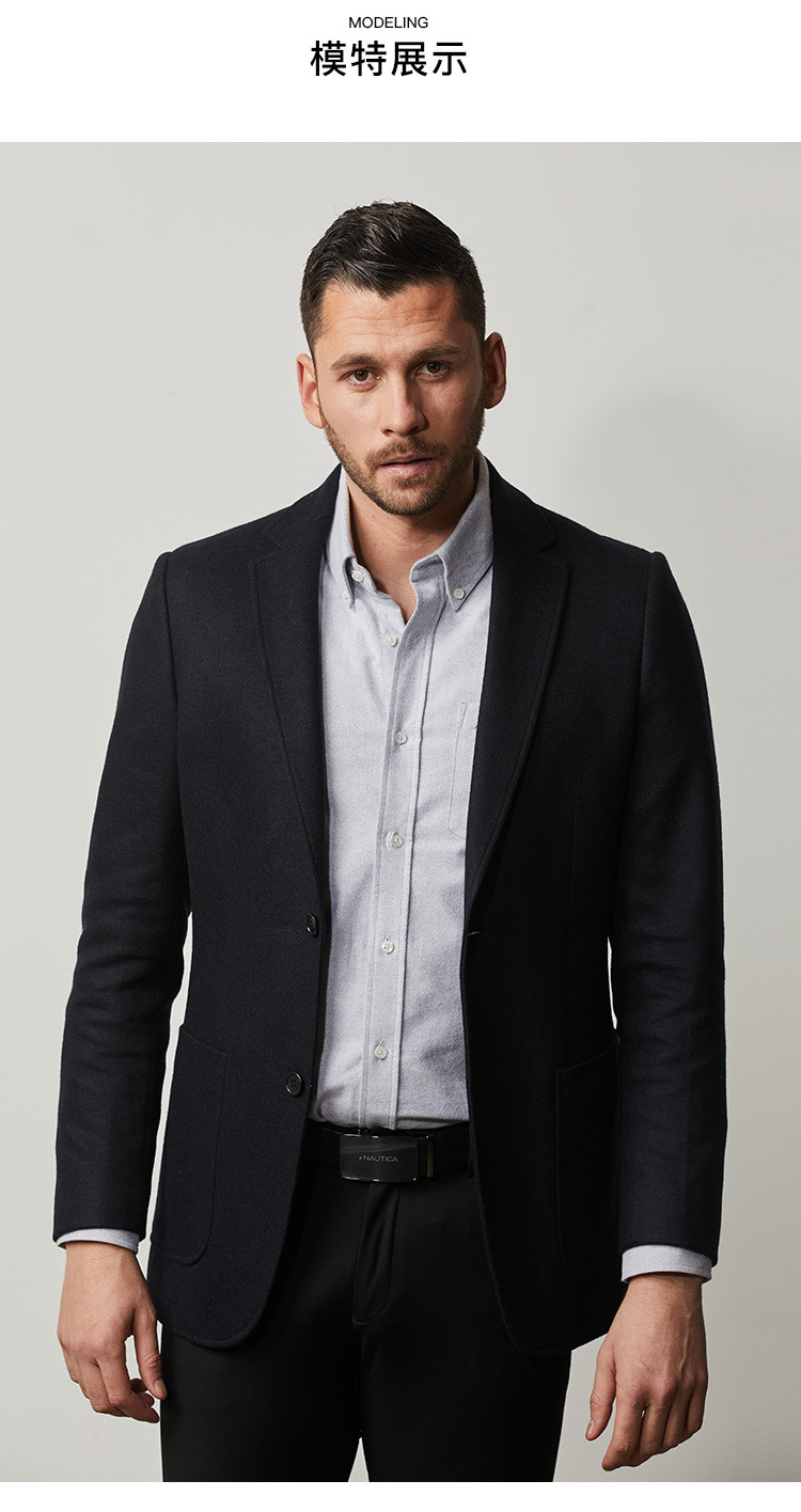 Nautica Tailored【绵羊毛】春季男士西服外套男西装单西