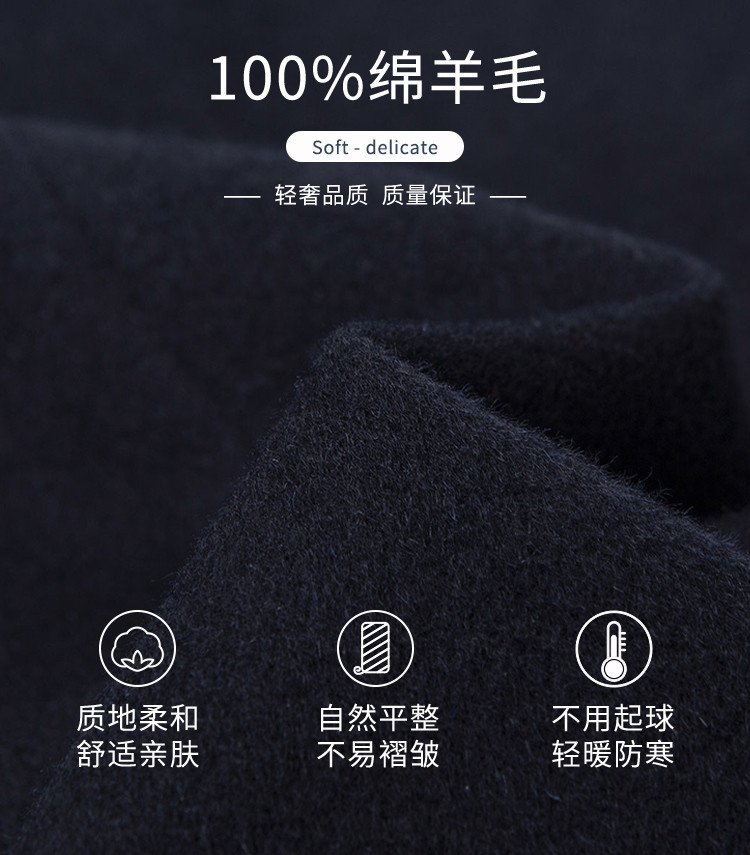 【羊毛双面呢&行政风】秋冬男士纯商务长款保暖翻领毛呢子外套