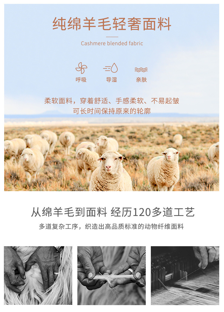 【羊毛双面呢&行政风】秋冬男士纯商务长款保暖翻领毛呢子外套