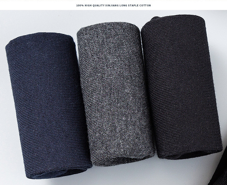 【100%纯棉抑菌6双礼盒装】防臭商务休闲保暖中筒男士袜子男