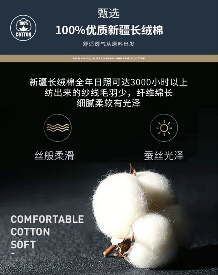 6双装【100%纯棉抑菌】男士商务通勤中筒袜子吸汗长绒棉男袜