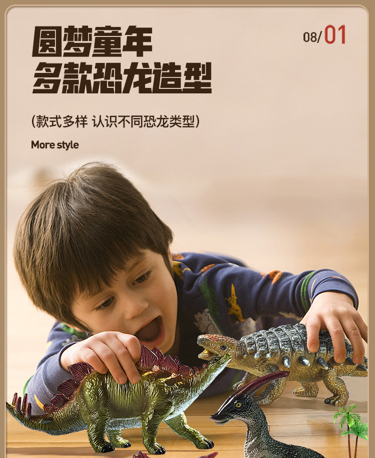 儿童大号仿真恐龙模型玩具动物霸王龙套装益智早教男孩生日礼物