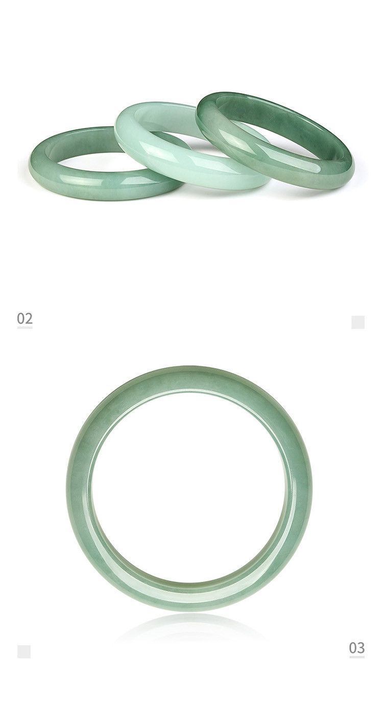 天然翡翠手镯芙蓉种瓜青灰底平安镯新品玉镯子