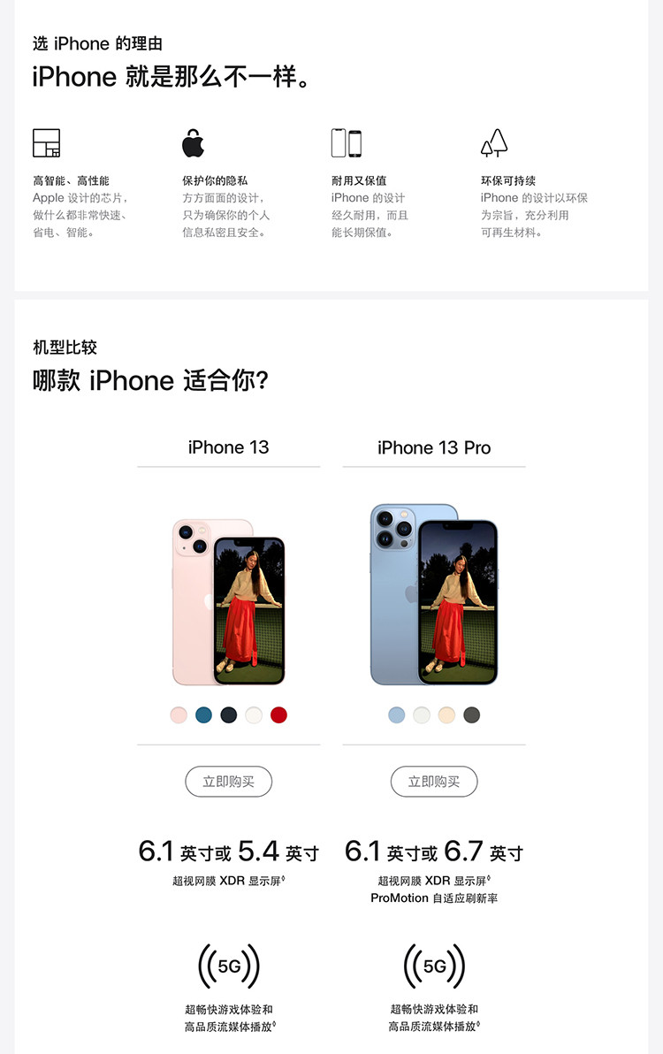 iPhone 13 双卡双待 128G 全网通 5G手机