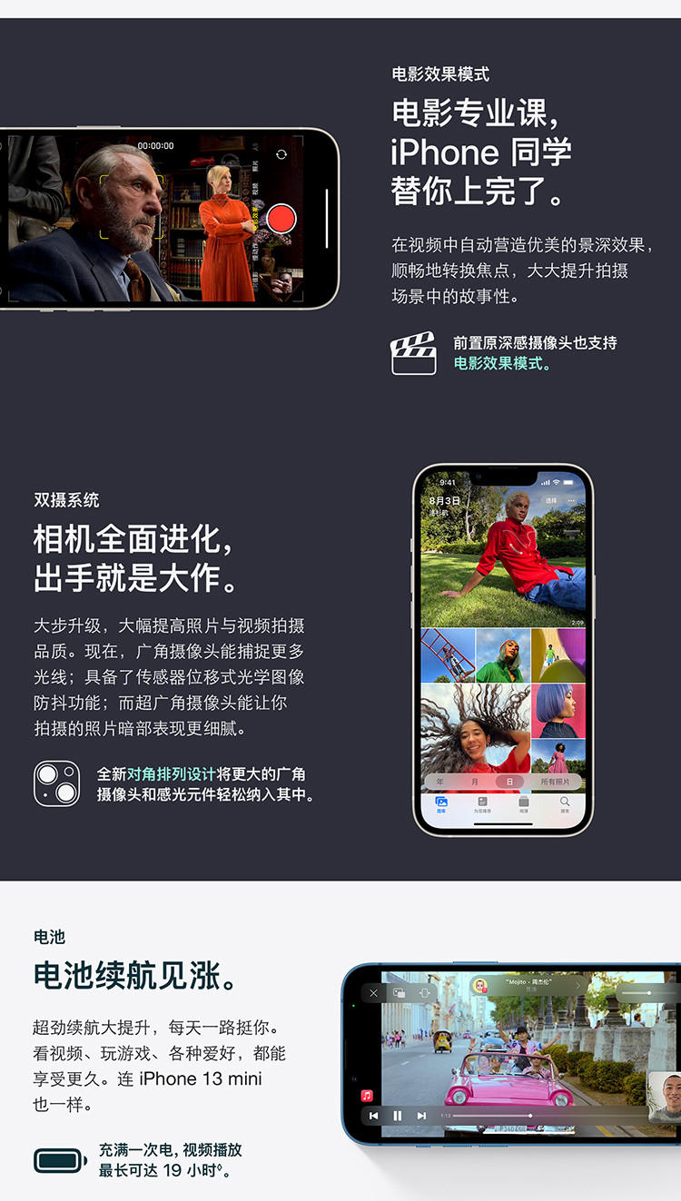 iPhone 13 双卡双待 128G 全网通 5G手机