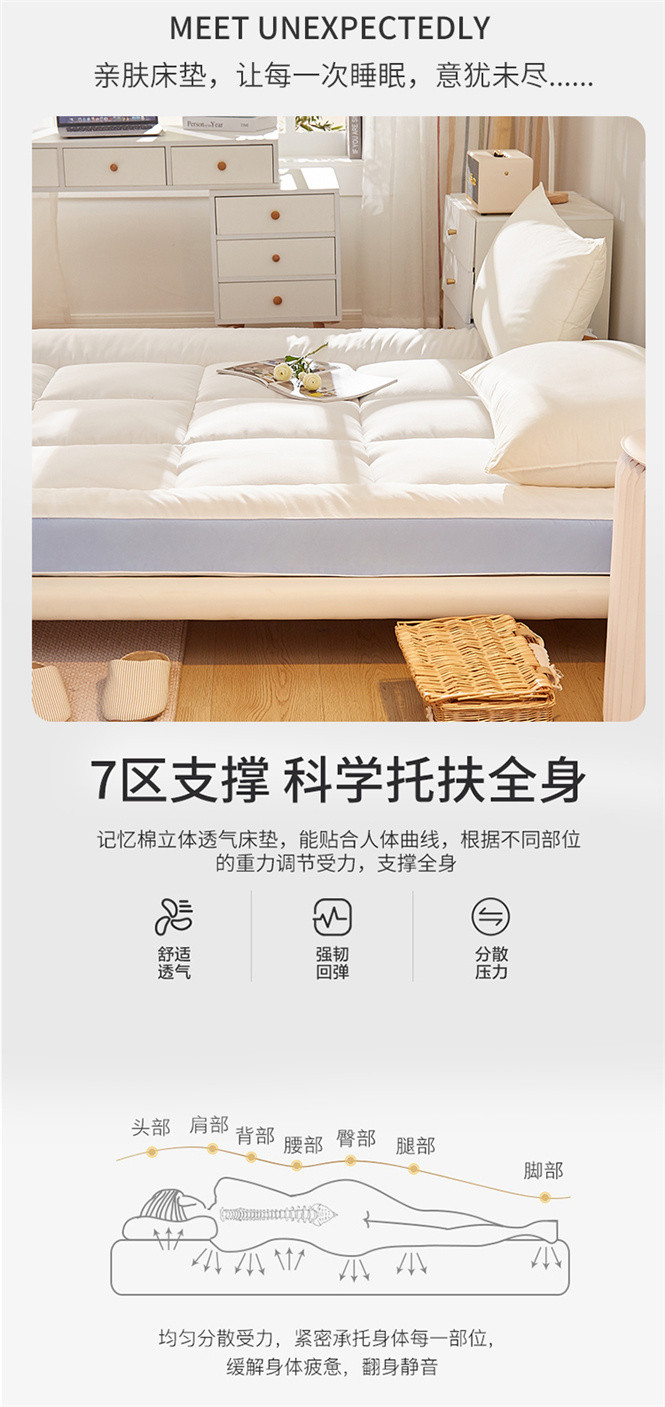 床垫软垫家用卧室垫褥褥子垫被床褥学生宿舍租房专用地铺睡垫