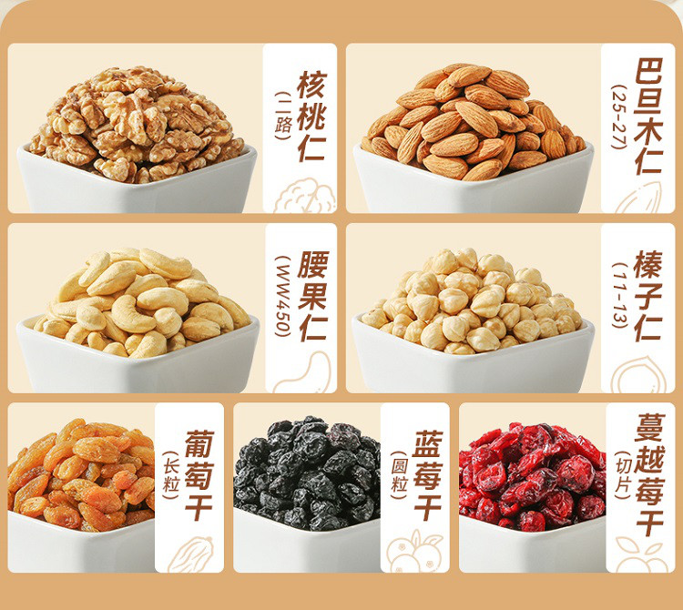 新品大罐每日坚果罐装500g孕妇零食混合小包装干果大礼包礼罐
