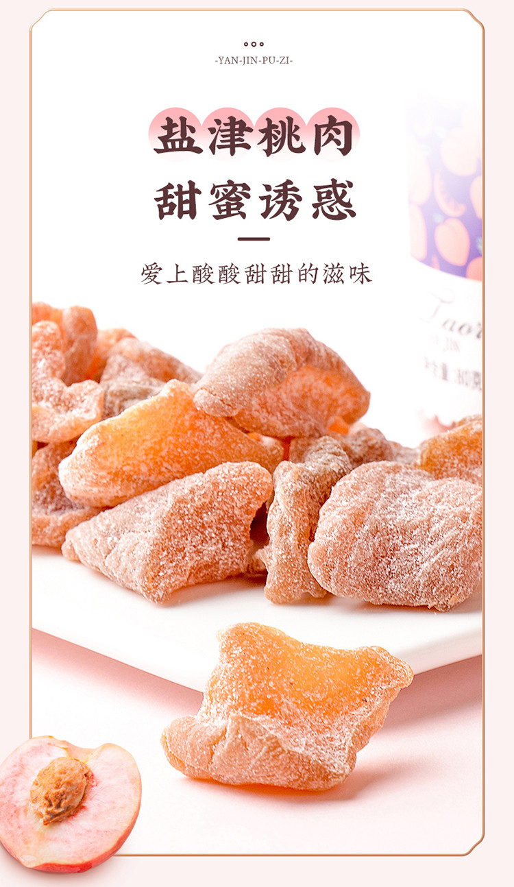 盐津铺子蜜饯罐装休闲零食果干杨梅葡萄干桃肉李子干办公室零食