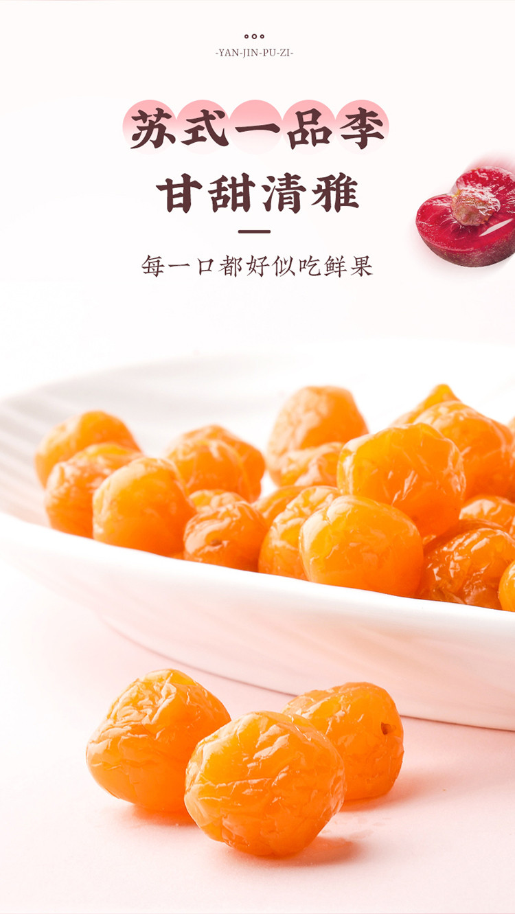 盐津铺子蜜饯罐装休闲零食果干杨梅葡萄干桃肉李子干办公室零食