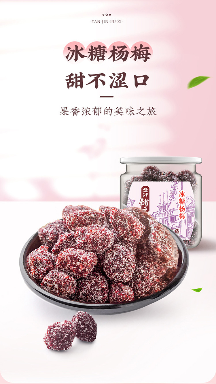 盐津铺子蜜饯罐装休闲零食果干杨梅葡萄干桃肉李子干办公室零食