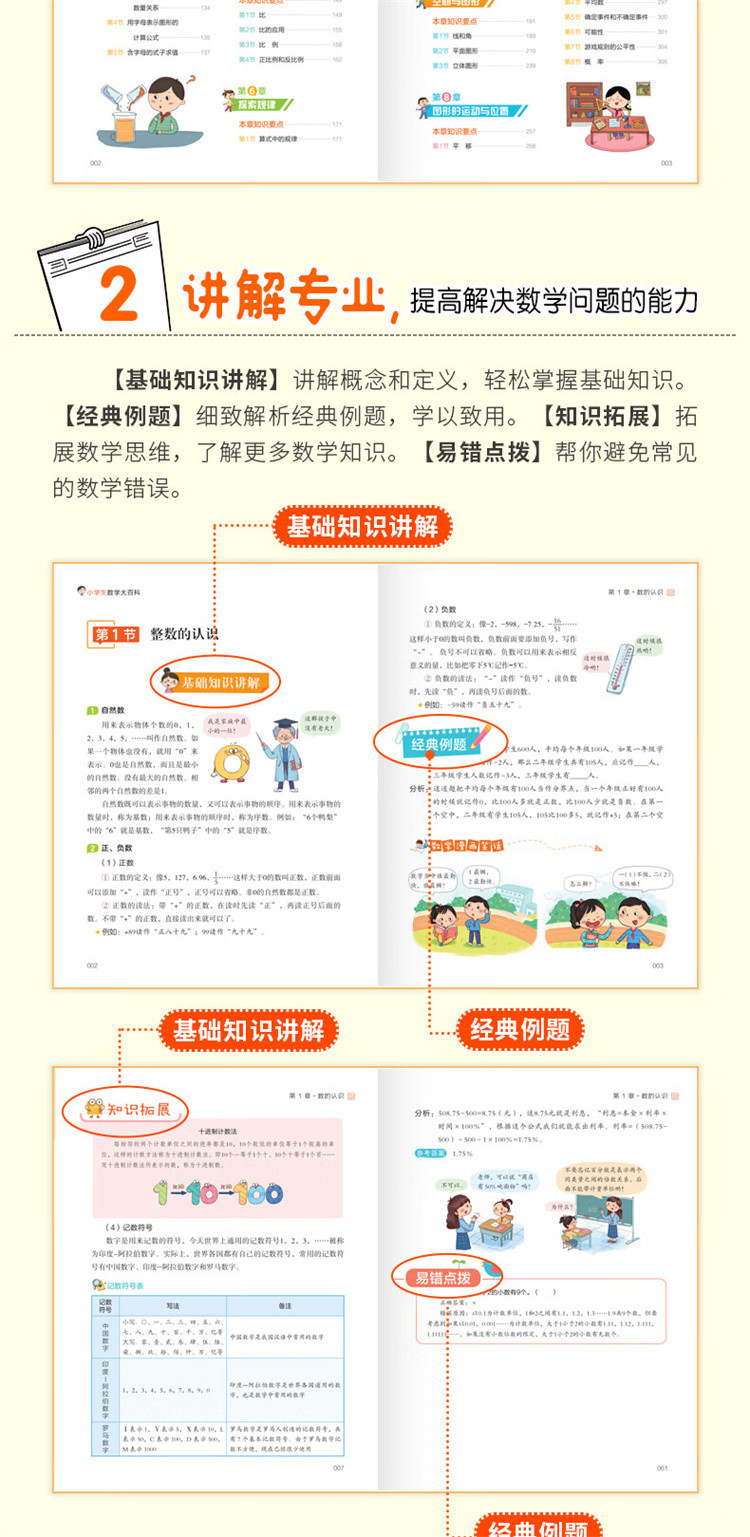 小学生数学大百科数学公式定律大全小学教辅资料漫画数学思维训练