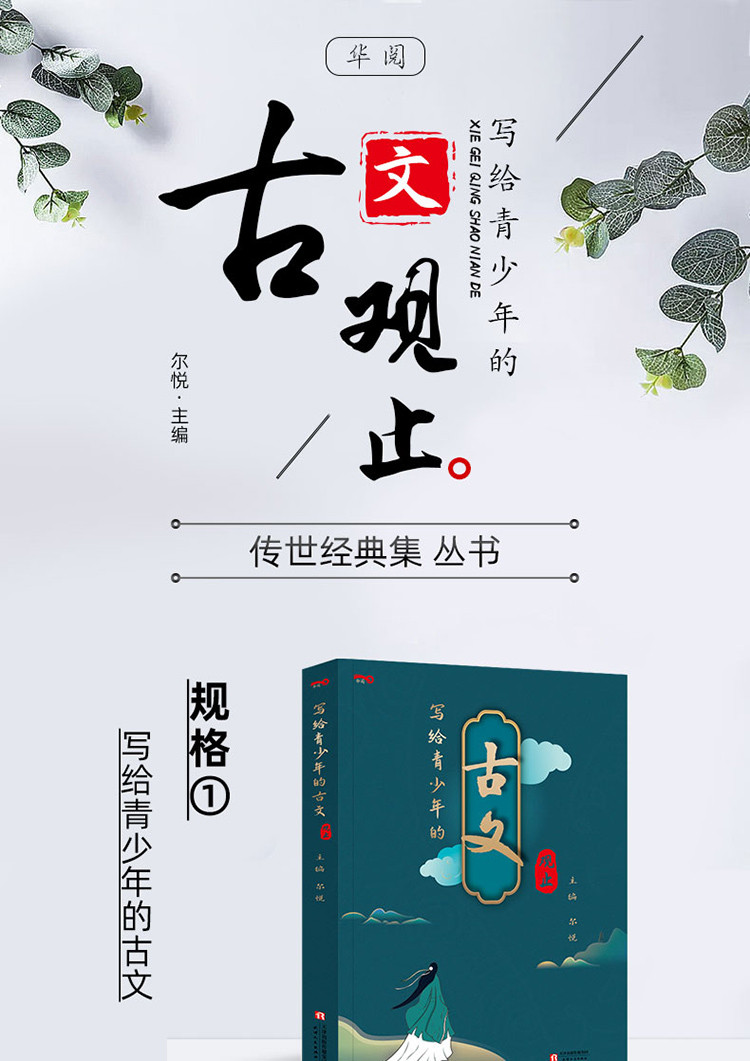 正版写给青少年的古文观止/中高考文言文点对点初高中文言文教辅