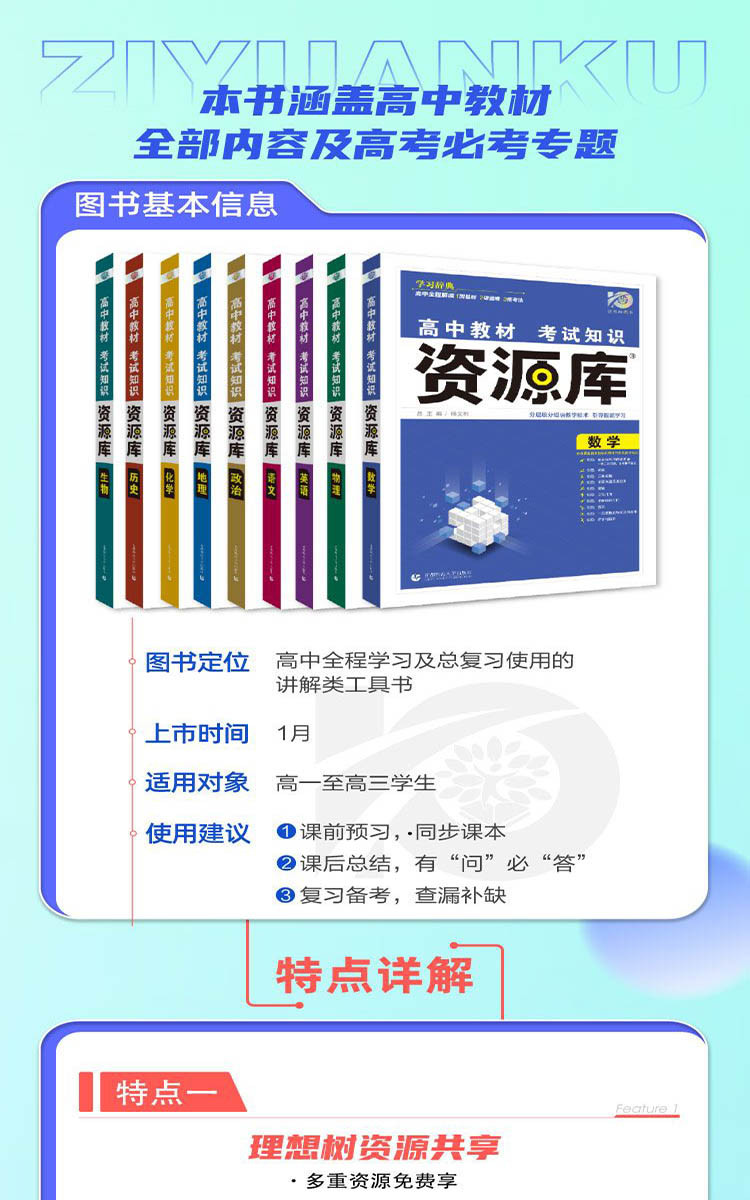 2024版理想树教材资源库高中语数英物化生政史地高考总复习资料源