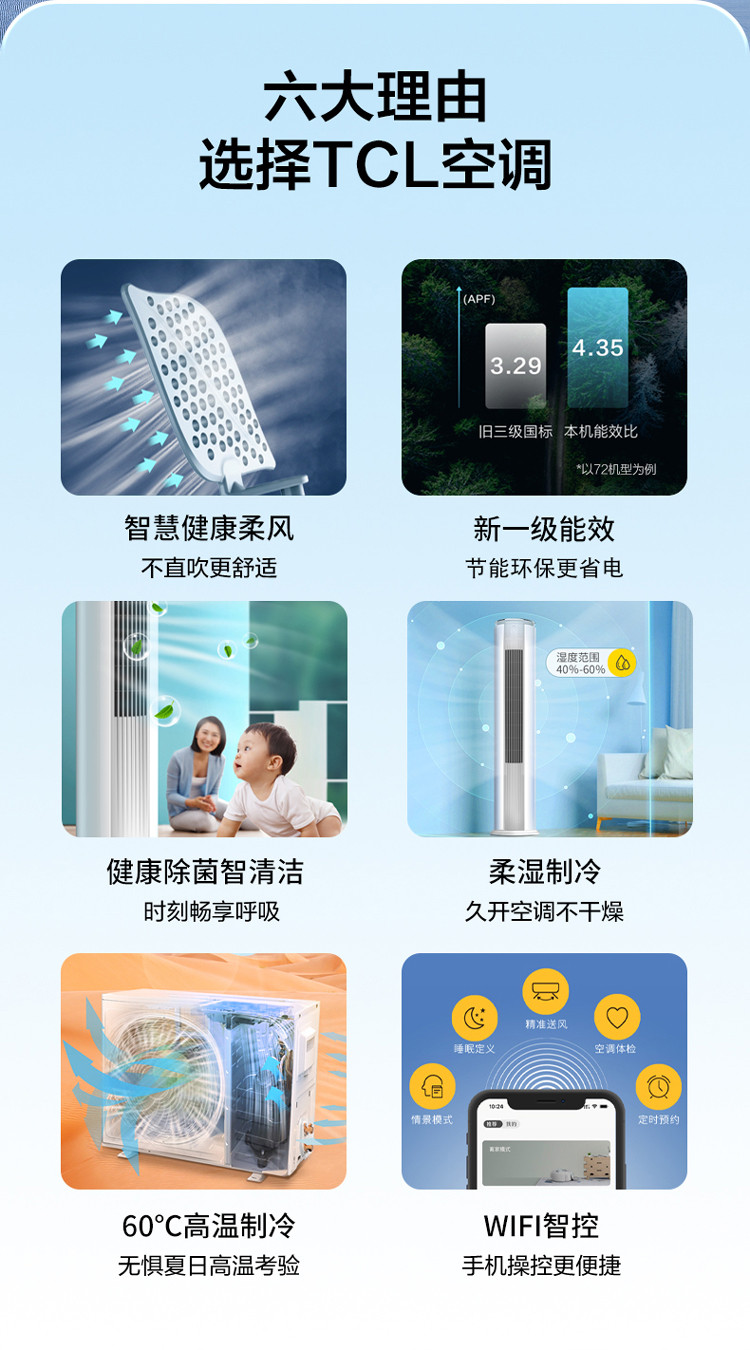 大3匹P一级变频客厅家用立式空调柜机（专）