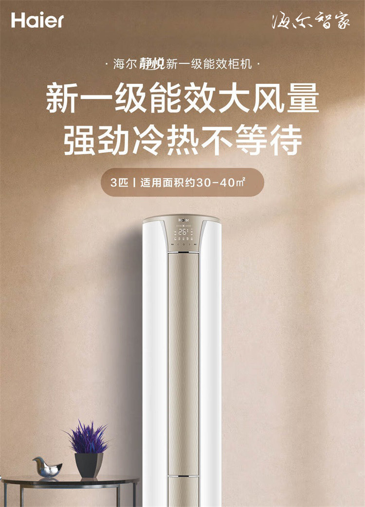 【一室一厅】立式柜机/挂机变频冷暖自清洁家用卧室客厅空调套装