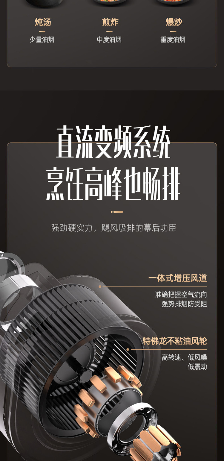 长虹吸烟机顶吸式吸油烟机家用吸力抽油烟机变频增压挥手触控FC71