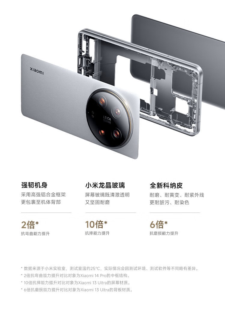 小米Xiaomi 14Ultra 徕卡光学Summilux镜头 大师人像 双向卫星通信 第三代骁龙8 16+1T 黑色 5g手机