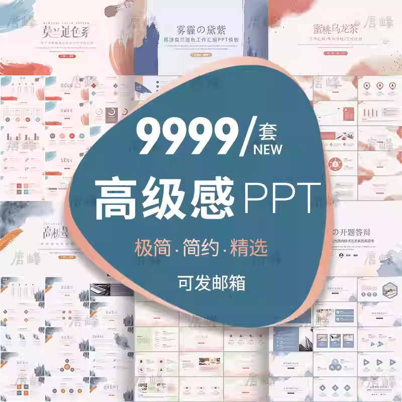 付费商品-ppt模板高级感简约商务毕业答辩教师课件工作汇报总结动态模版