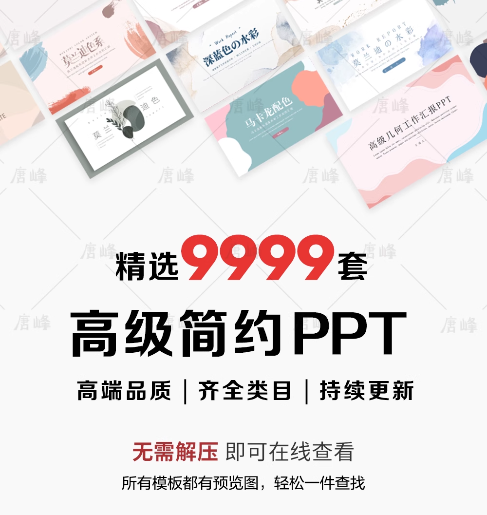 付费商品-ppt模板高级感简约商务毕业答辩教师课件工作汇报总结动态模版