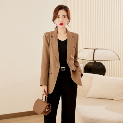 时尚西装外套女2023年春秋气质修身显瘦时尚小个子西服外套女