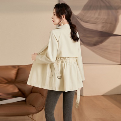 Medium and long trench coat 2023 spring and autumn new small versatile sports and leisure Korean version design trench coat women