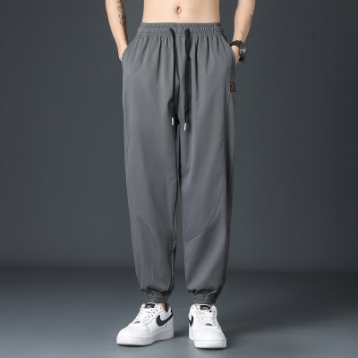 【个性简约】2023春季男卫裤日常抽绳束脚休闲裤男