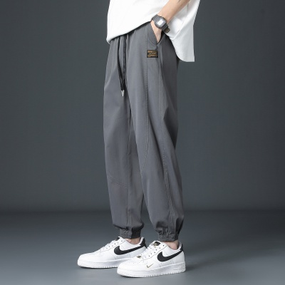 【个性简约】2023春季男卫裤日常抽绳束脚休闲裤男