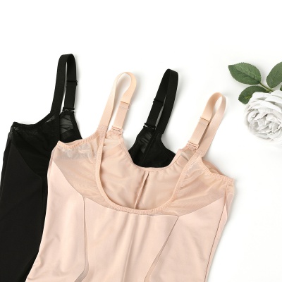 薄款收腹包臀塑身衣吊带连体束身衣女美体衣连体衣