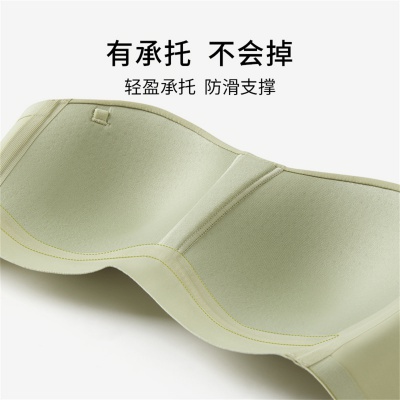 【赵今麦推荐】两穿可拆卸无肩带大胸显小聚拢防滑女抹胸文胸内衣
