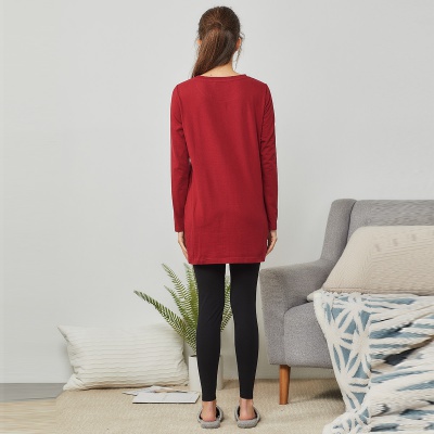 孕妇家居月子服春季简约印花可哺乳家居套装产后喂奶衣哺乳睡衣