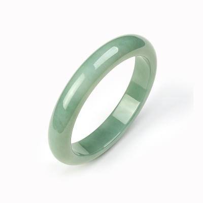 天然翡翠手镯芙蓉种瓜青灰底平安镯新品玉镯子