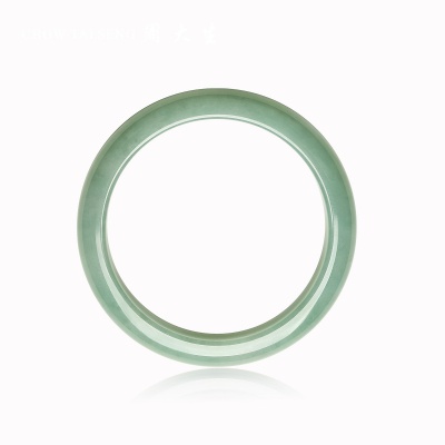 天然翡翠手镯芙蓉种瓜青灰底平安镯新品玉镯子