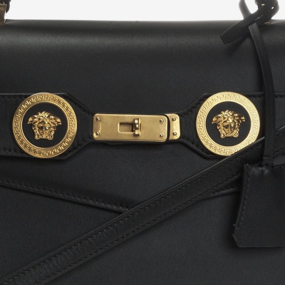 VERSACE/美杜莎金属头像标志男女款商务休闲单肩手提包