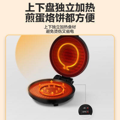 【双面加热180度开合】家用多功能电饼档烤饼机JHN30F