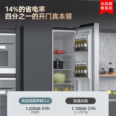 409升 节能养鲜四门四开门家用低噪音电冰箱BCD-409GQ4S