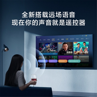 EA55家用55英寸金属全面屏远场语音4K超高清四核智能教育电视机