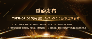 重磅发布｜ TIGSHOP O2O多门店 JAVA v5.2.0版本正式发布的文章封面图