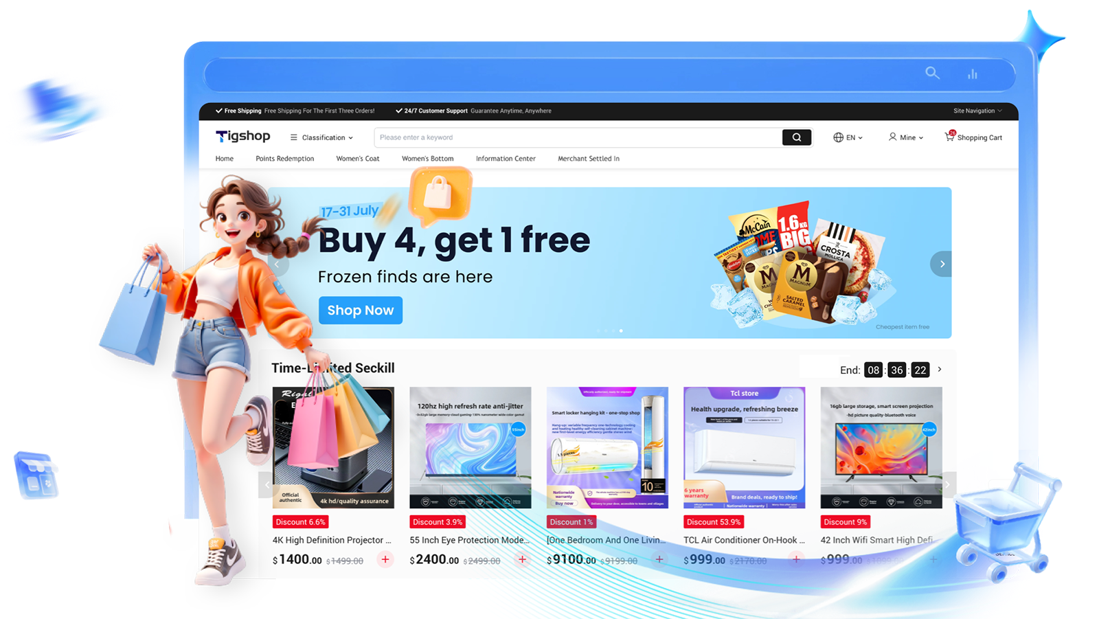 TIGSHOP 跨境多语言 Pro 版系统功能界面展示