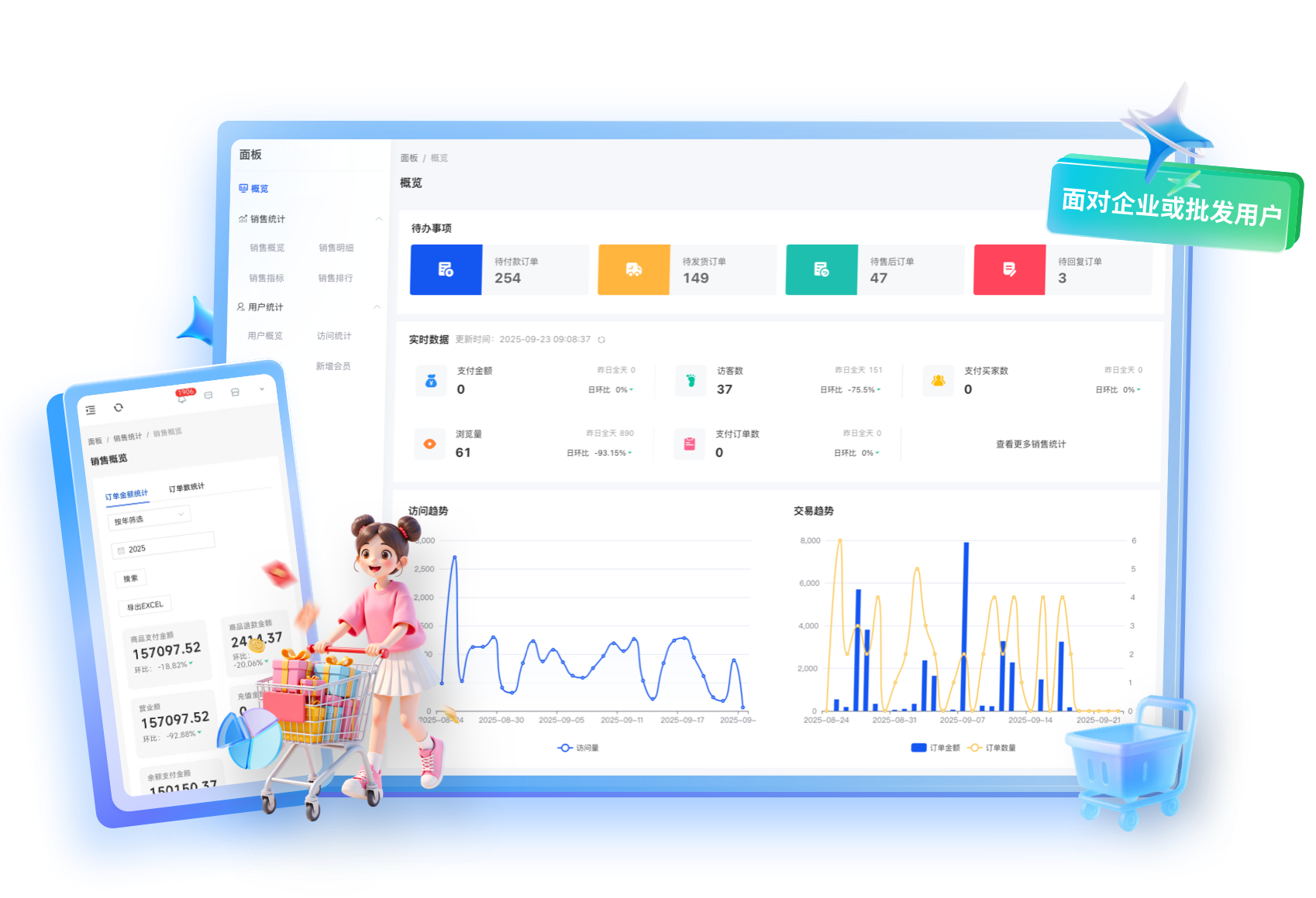 TIGSHOP B2B2B 企业交易批发商城系统界面展示
