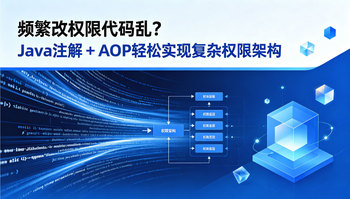 频繁改权限代码乱？Java 注解 + AOP 轻松实现复杂权限架构的文章封面图