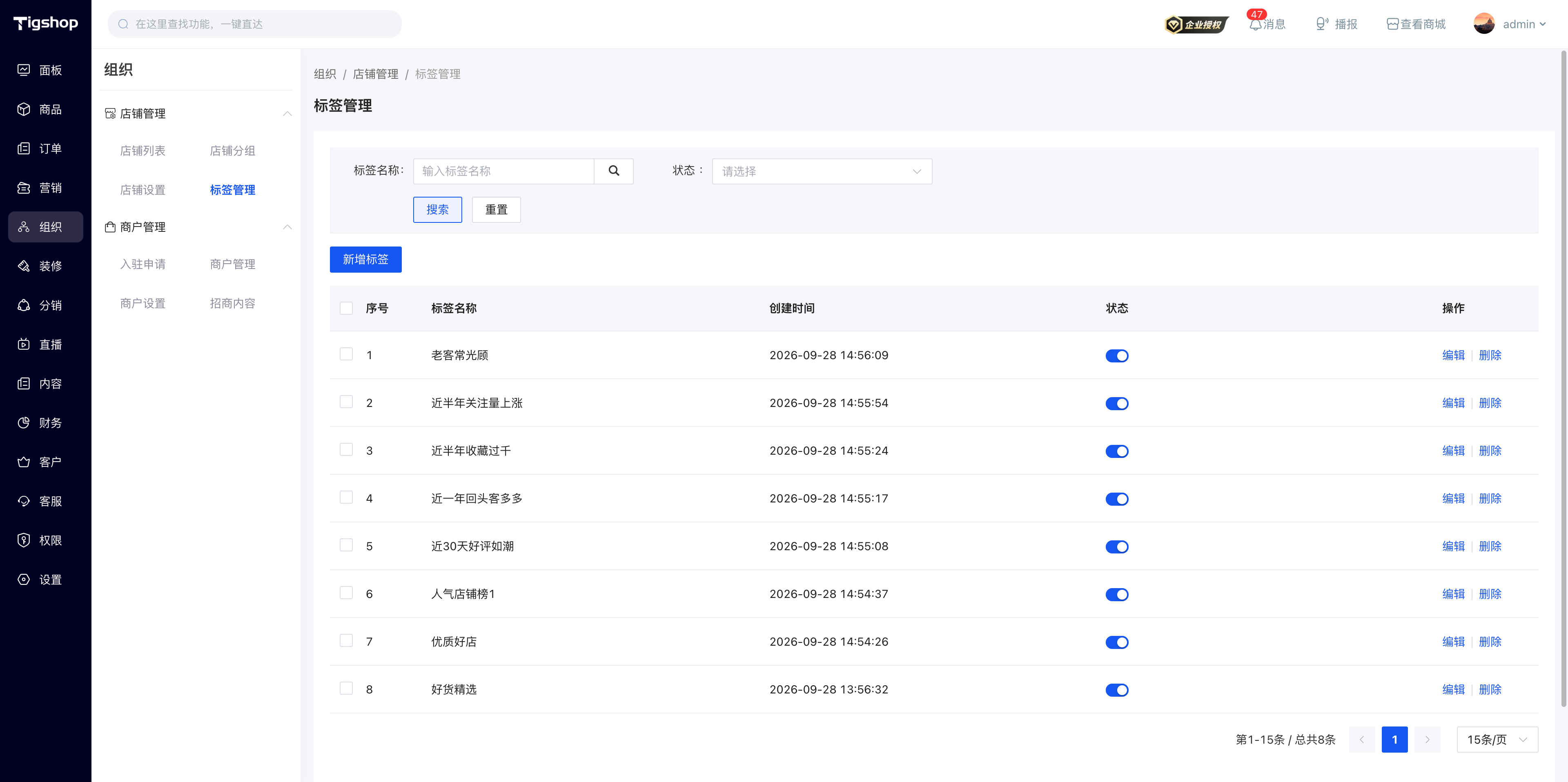 Tigshop标签管理.png