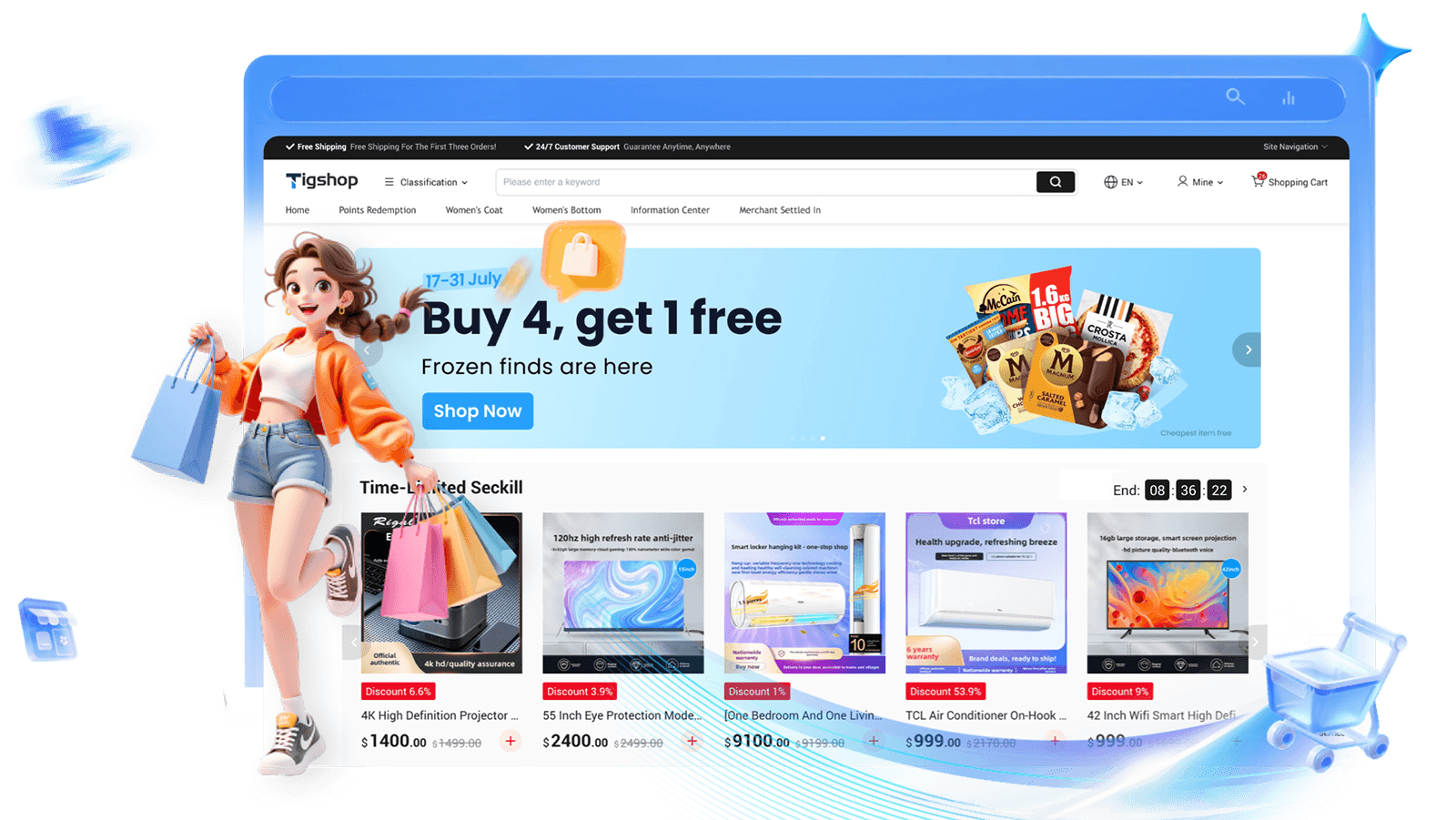 TIGSHOP 跨境多语言 Pro 版系统功能界面展示
